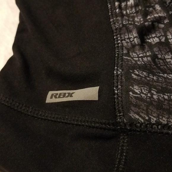 RBX Performance Cropped Leggings Women Size Large Black White - Picture 9 of 9